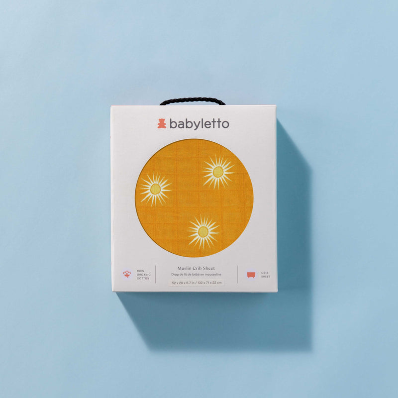 T26935,Golden Hour Muslin Crib Sheet in GOTS Certified Organic Cotton