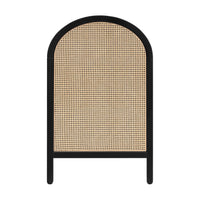 M25601BNC,Bondi Cane 3-in-1 Convertible Crib w/ Toddler Bed Kit in Black with Natural Cane