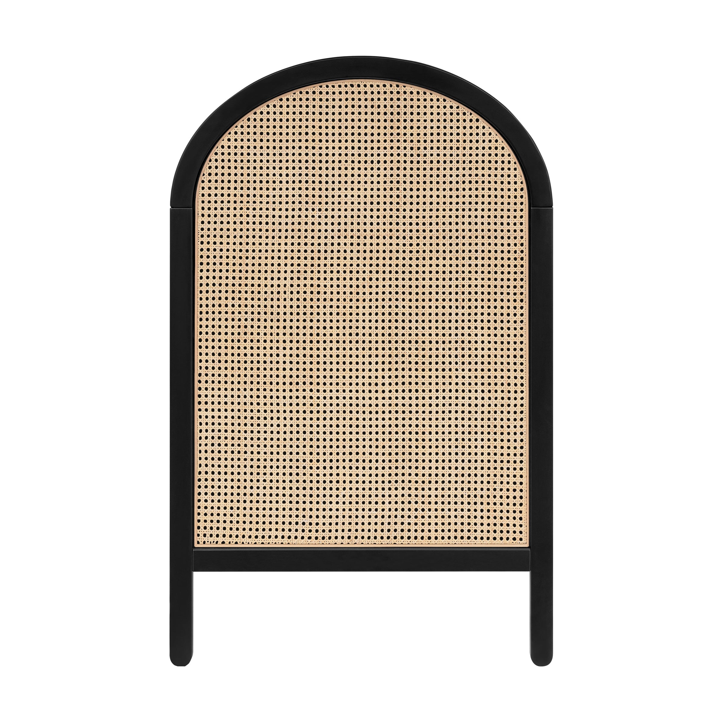 M25601BNC,Bondi Cane 3-in-1 Convertible Crib w/ Toddler Bed Kit in Black with Natural Cane