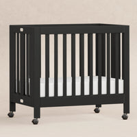 M6698B,Origami Mini Crib in Black Finish