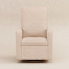 M20987CSGDB,Cali Pillowback Swivel Glider in Chai Shearling w/ Dark Wood Base