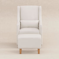 M11287PCMEW,Toco Swivel Glider and Ottoman in Performance Cream Eco-Weave w/Natural Feet