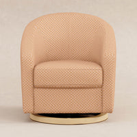 M5887CVCL,Madison Swivel Glider in Canyon Velvet Checker w/ Light Wood Base