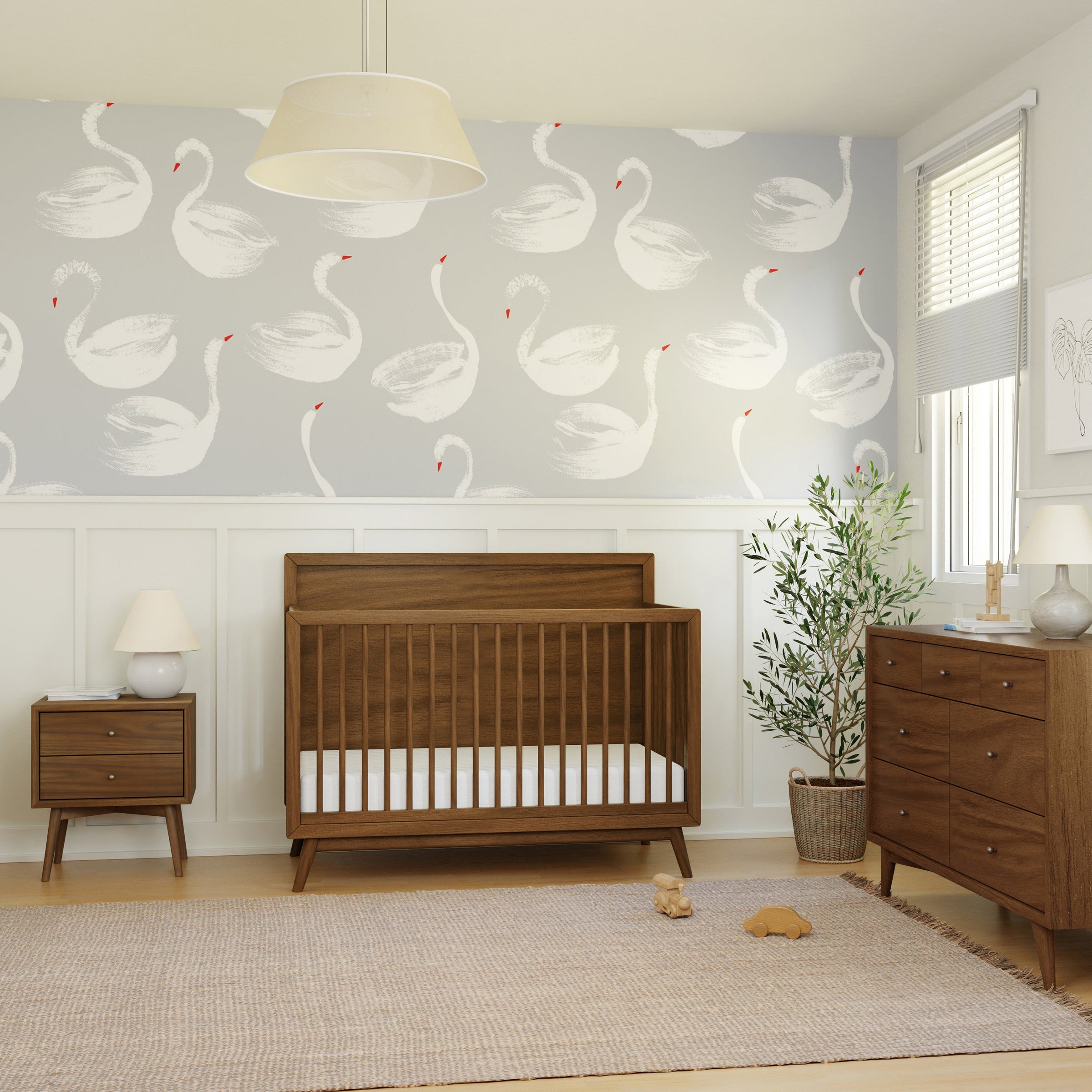 M15960NL,Palma Nightstand  Assembled in Natural Walnut