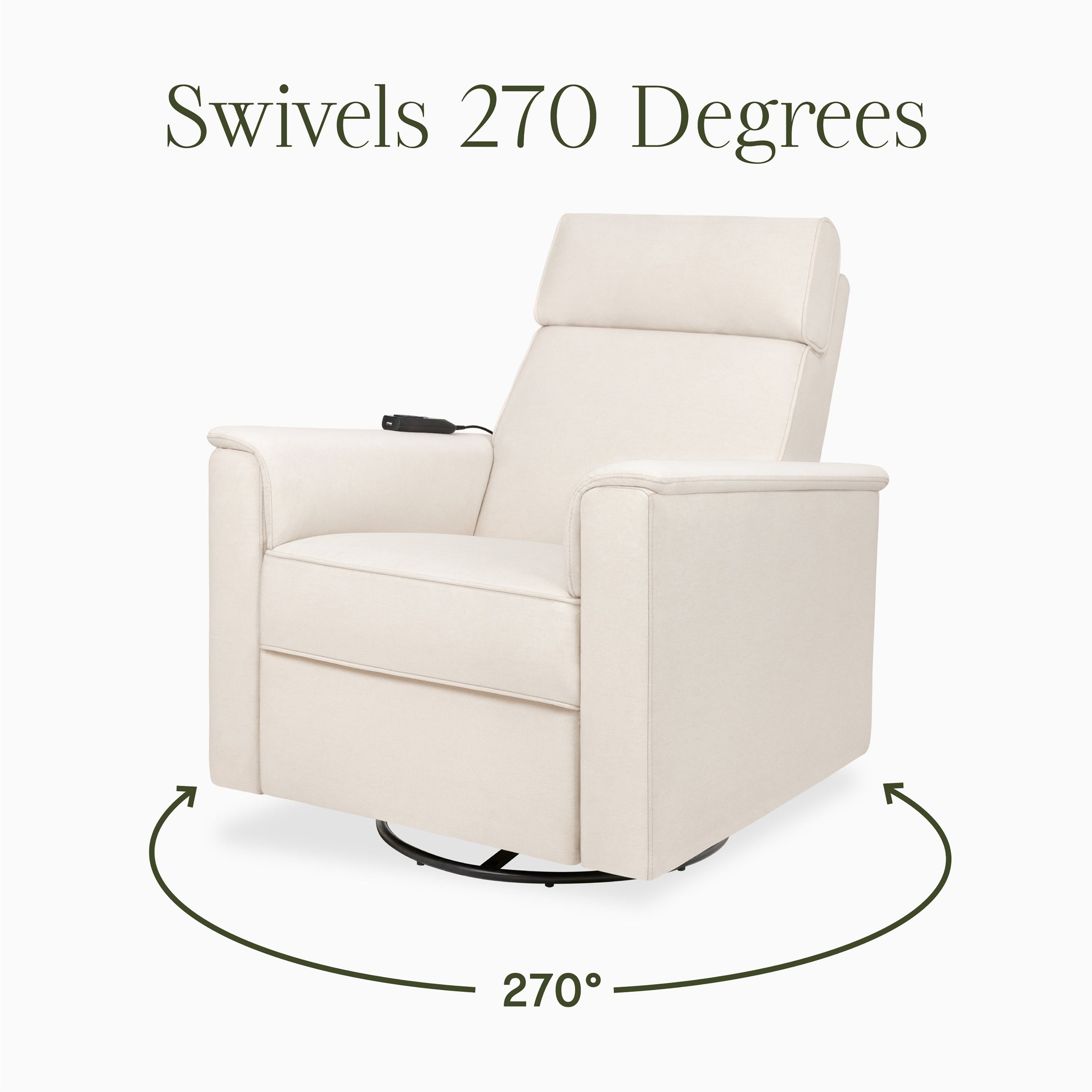 M17183PCMEW,Willa Deluxe Power Glider Recliner w/Heat&Massage in Performance Cream Eco-Weave