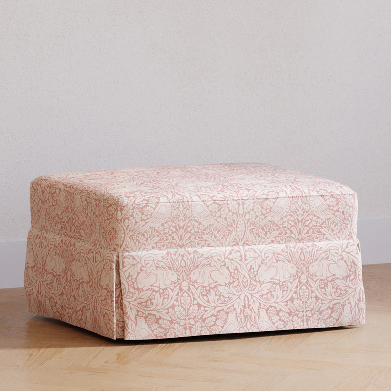 M21785PBRR,Crawford Gliding Ottoman in Pure Brer Rabbit in Rose
