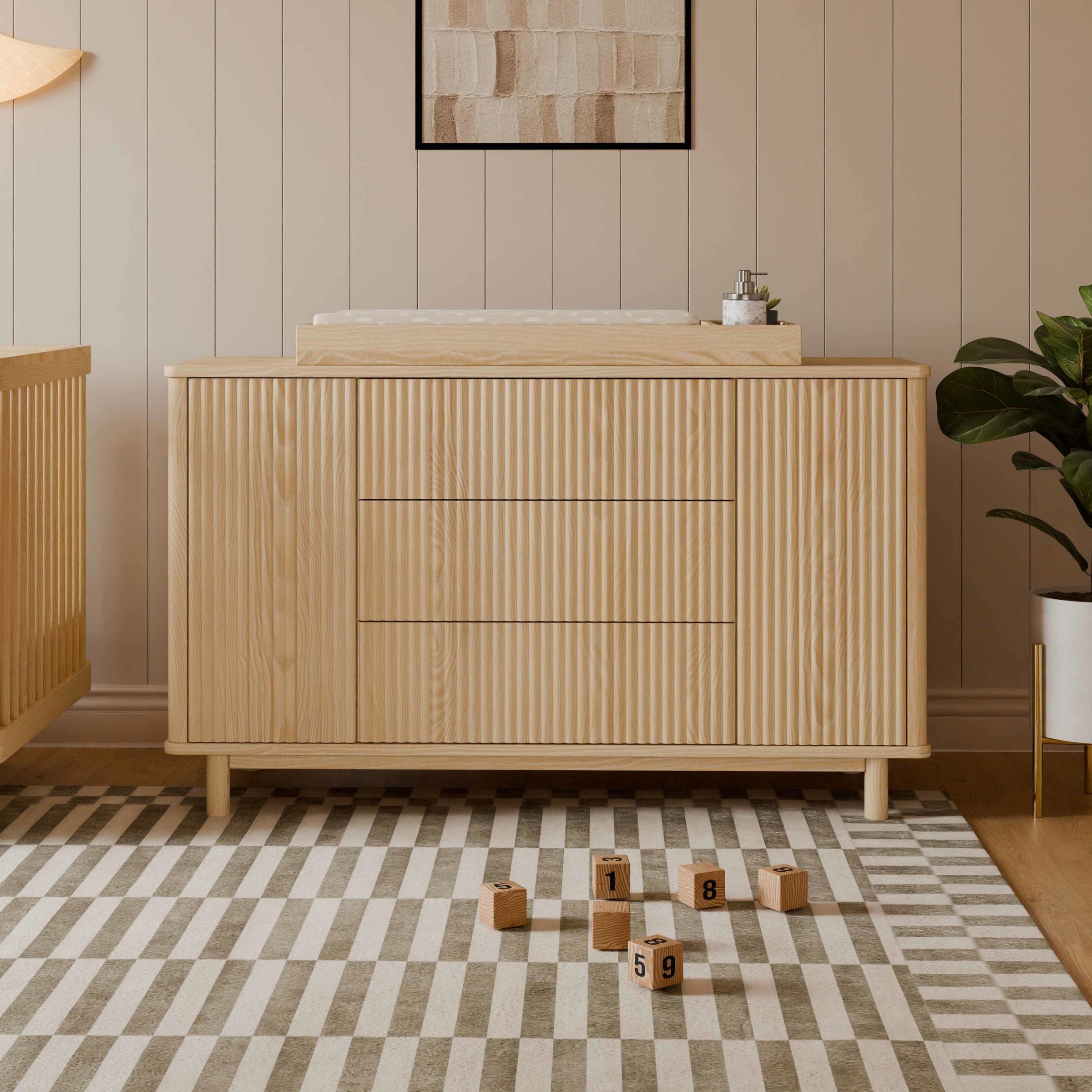 M29816BD,Pogo Tambour Assembled Dresser in Blonde