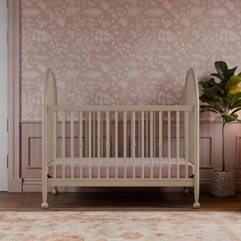 M31401WP,Alouette 3-in-1 Convertible Spindle Crib in Washed Pine