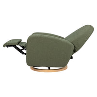 M23188OBLB,Nami Glider Recliner w/ Electronic Control and USB in Olive Boucle w/Light Wood Base