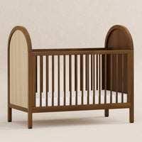 M25601NLNC,Bondi Cane 3-in-1 Convertible Crib w/Toddler Bed Kit in Natural Walnut w/Natural Cane