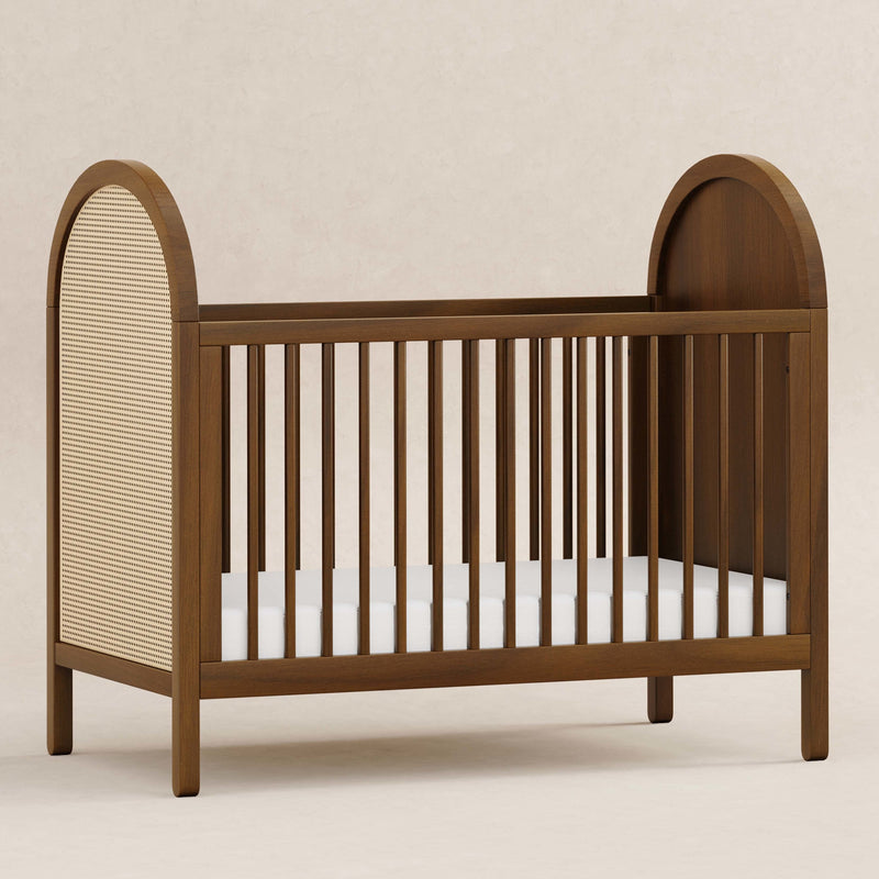 M25601NLNC,Bondi Cane 3-in-1 Convertible Crib w/Toddler Bed Kit in Natural Walnut w/Natural Cane