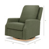 M22287OBLB,Crewe Recliner and Swivel Glider in Olive Boucle w/Light Wood Base