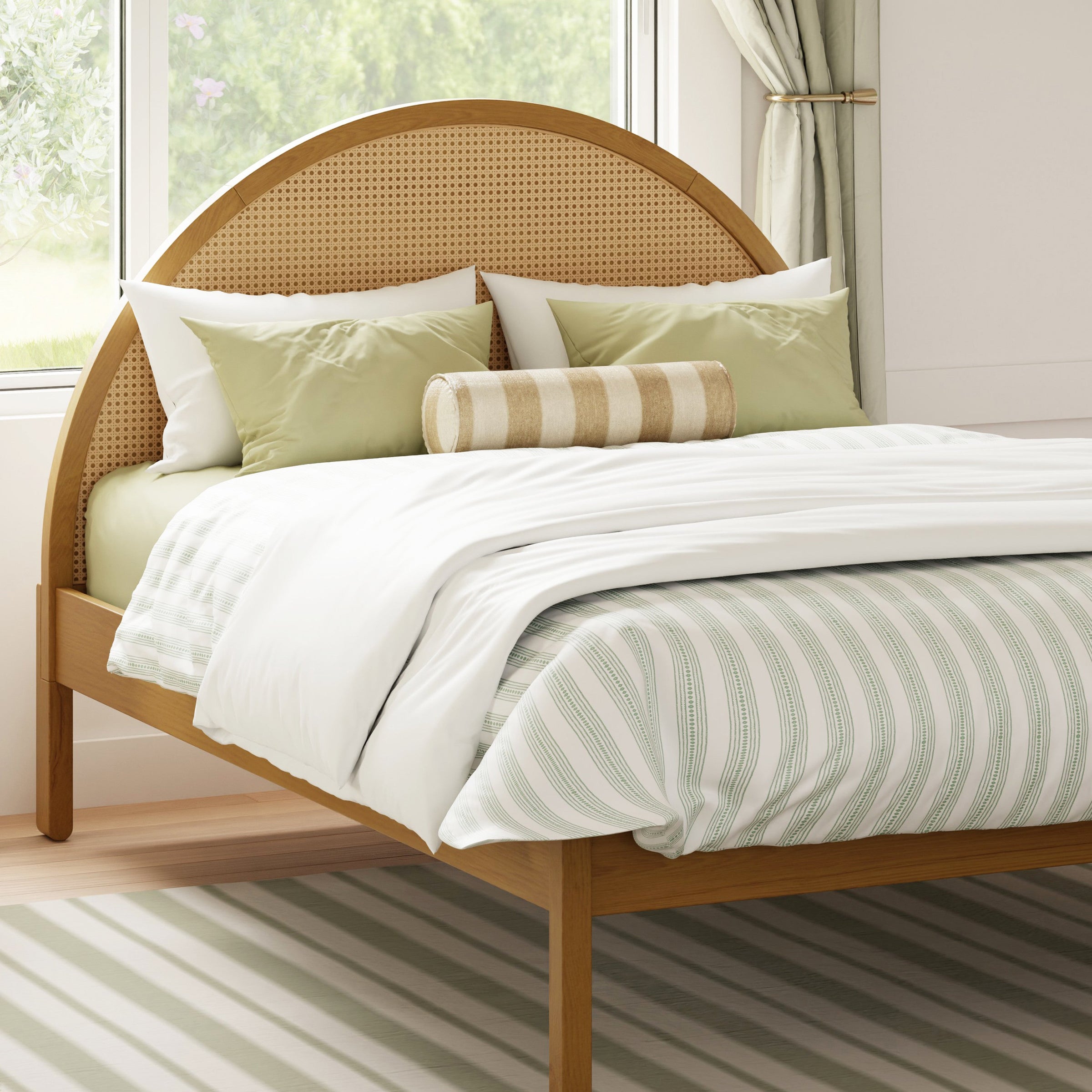 M25996HYNC,Bondi Cane Full Bed in Honey