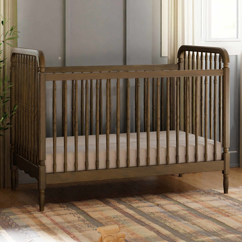 M7101NL,Liberty 3-in-1 Convertible Spindle Crib w/Toddler Bed Conversion Kit in Natural Walnut