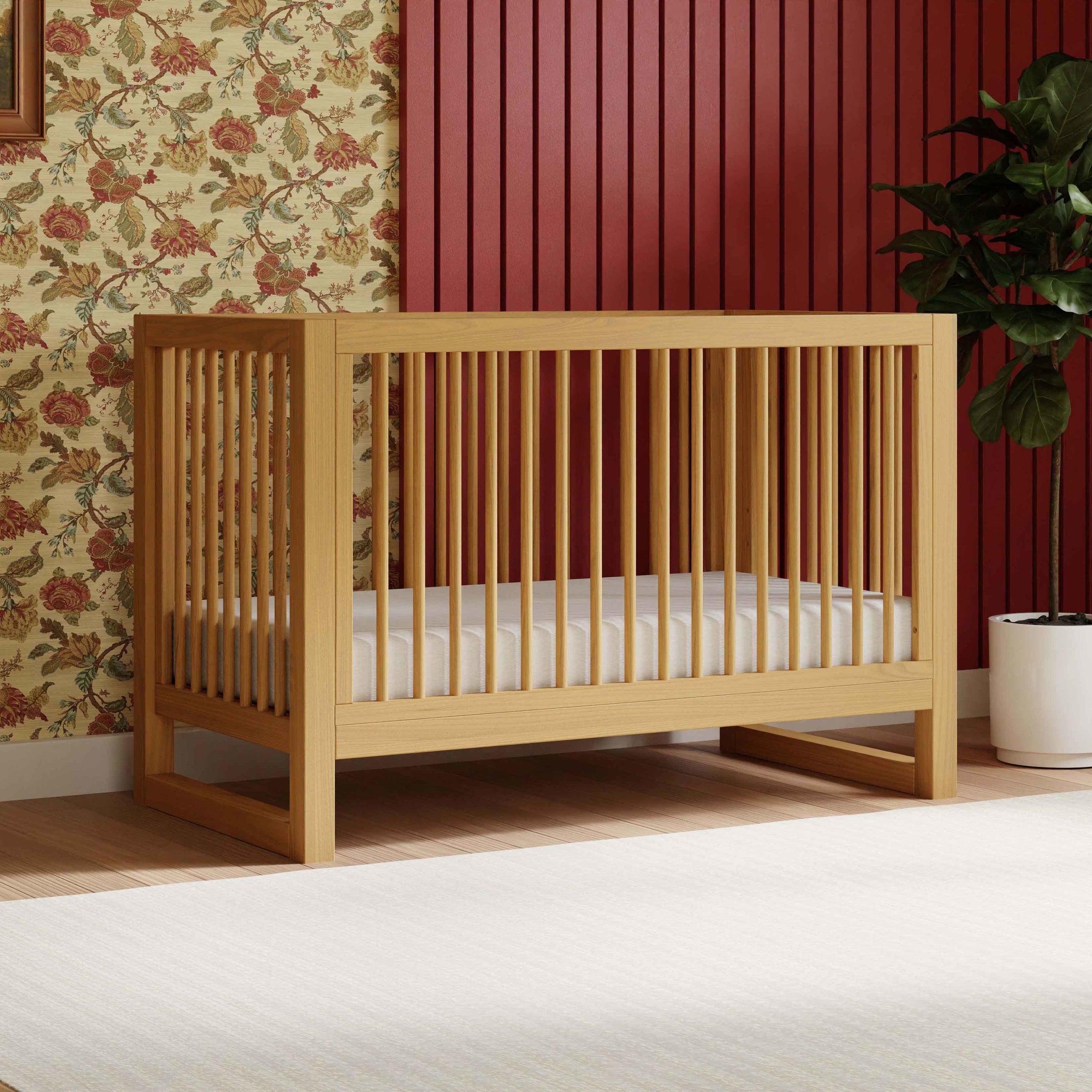 M23301HY,Nantucket 3-in-1 Convertible Crib w/Toddler Bed Conversion Kit in Honey