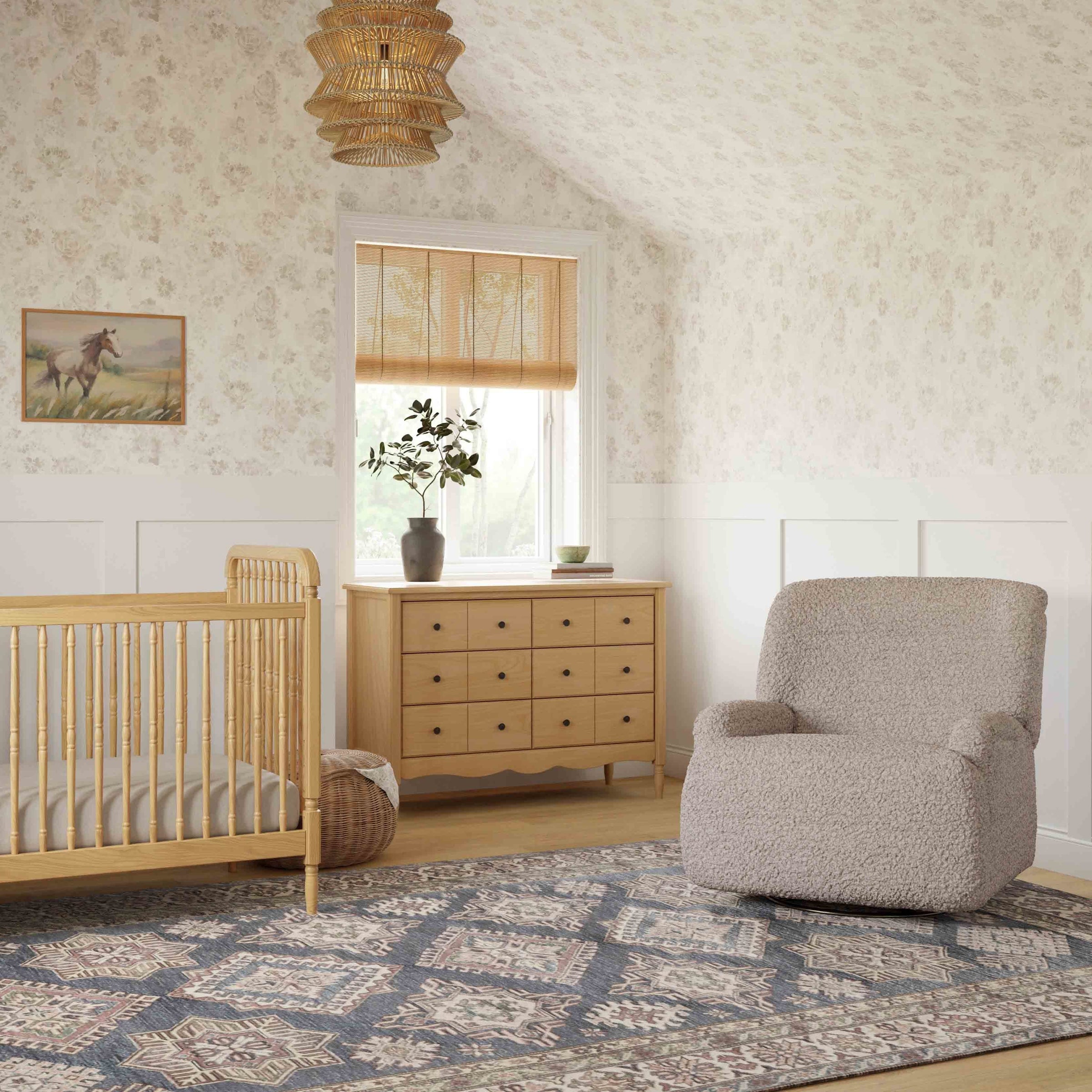 M27687EGS,Winslow Extra Wide Recliner and Swivel Glider in Earl Grey Shearling