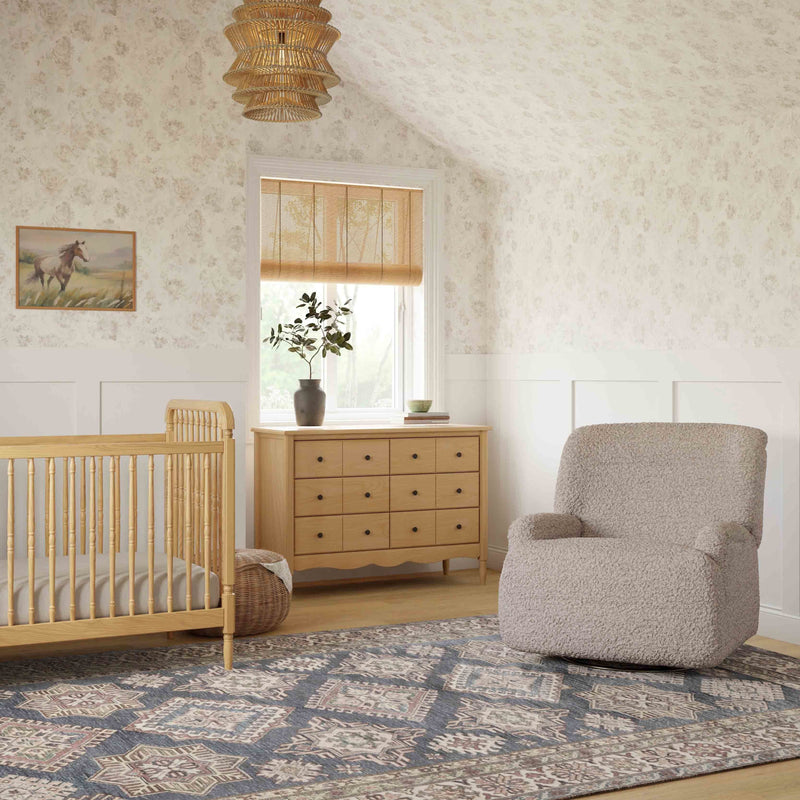 M27687EGS,Winslow Extra Wide Recliner and Swivel Glider in Earl Grey Shearling