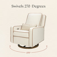 M23085PCMTB,Nate Berkus x Babyletto Sigi Power Recliner in Performance Cream Linen w/ Toffee Base