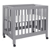 M6698G,Origami Mini Crib in Grey Finish