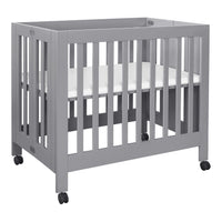 M6698G,Origami Mini Crib in Grey Finish