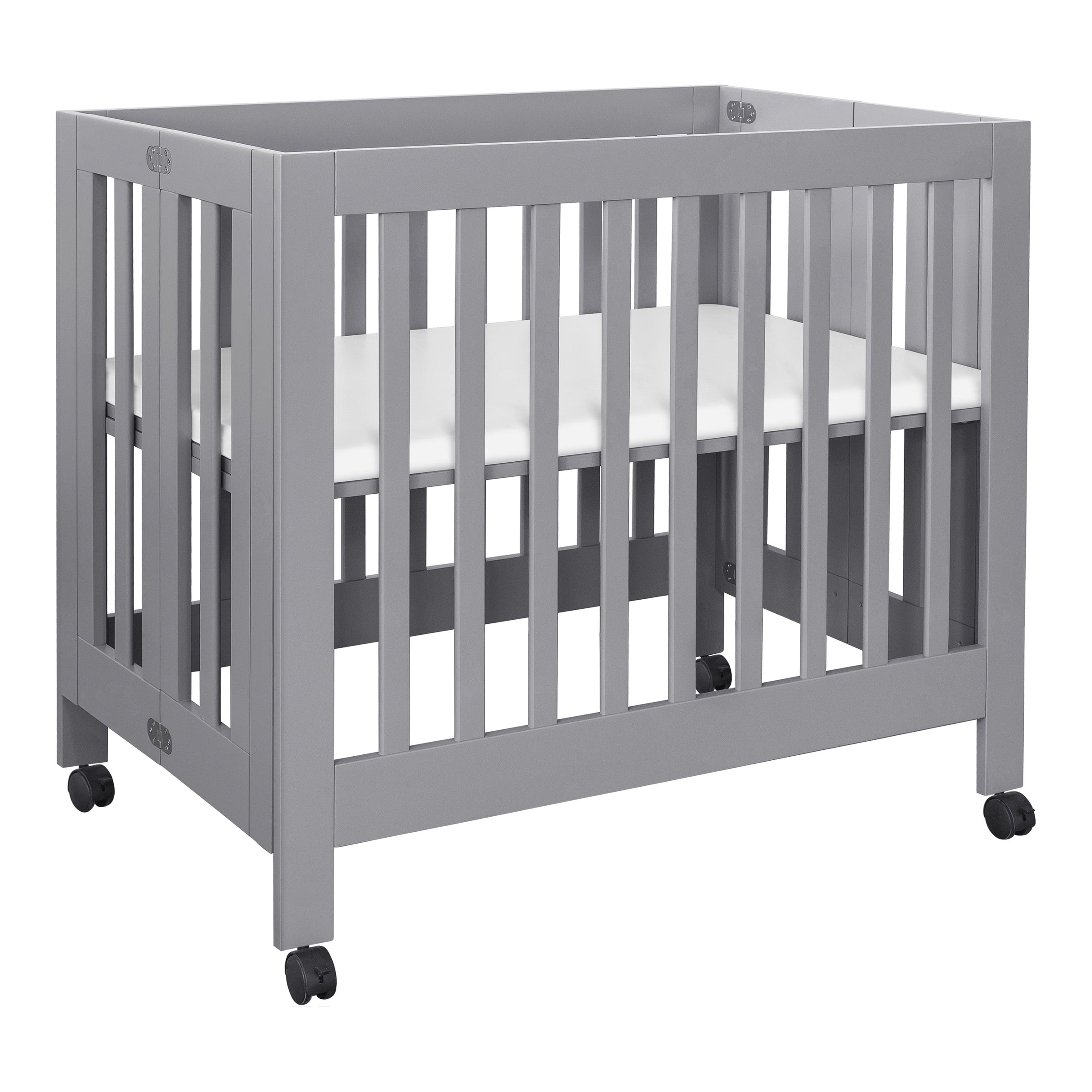 M6698G,Origami Mini Crib in Grey Finish