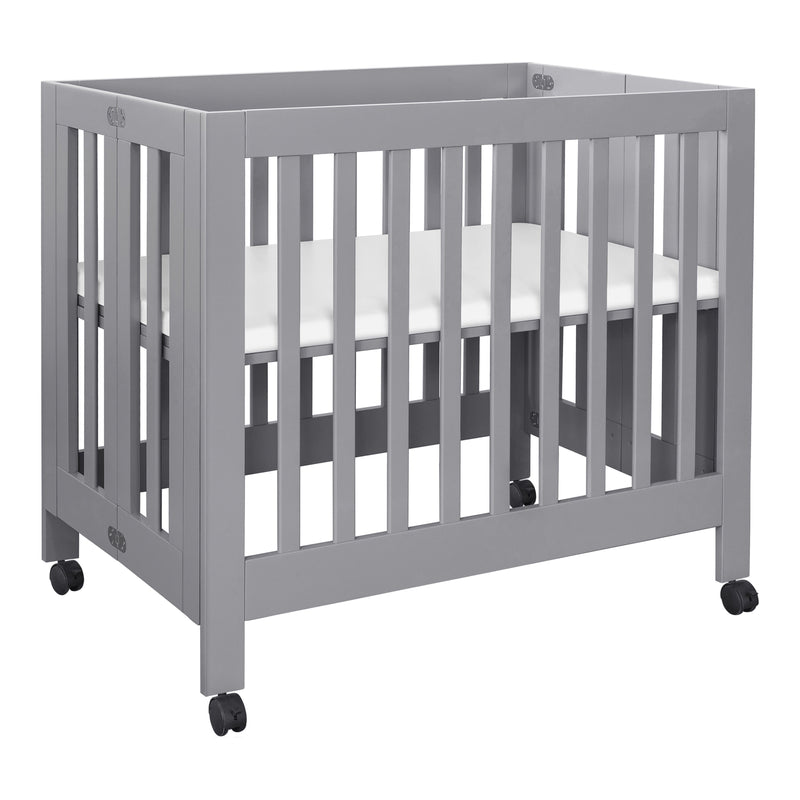 M6698G,Origami Mini Crib in Grey Finish