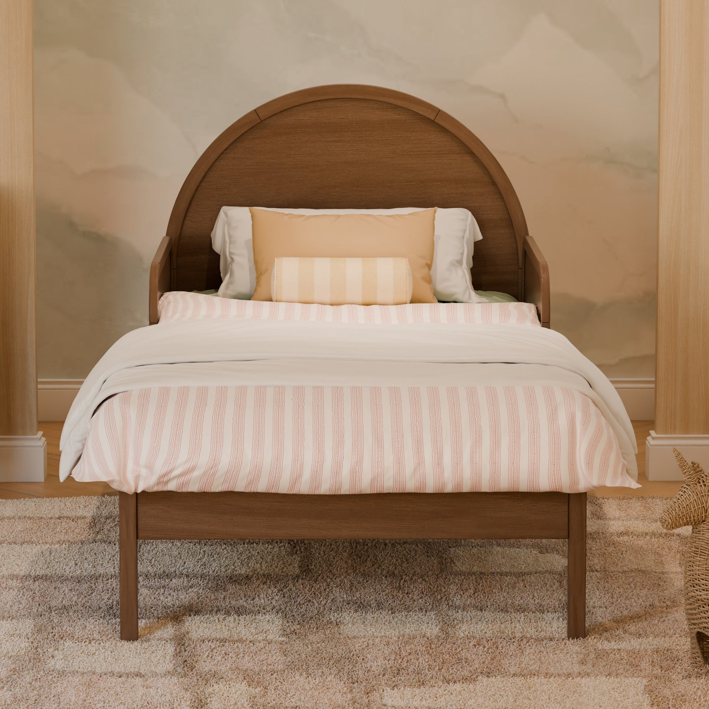 M25999NL,Twin/Full Bed Guardrail in Natural Walnut