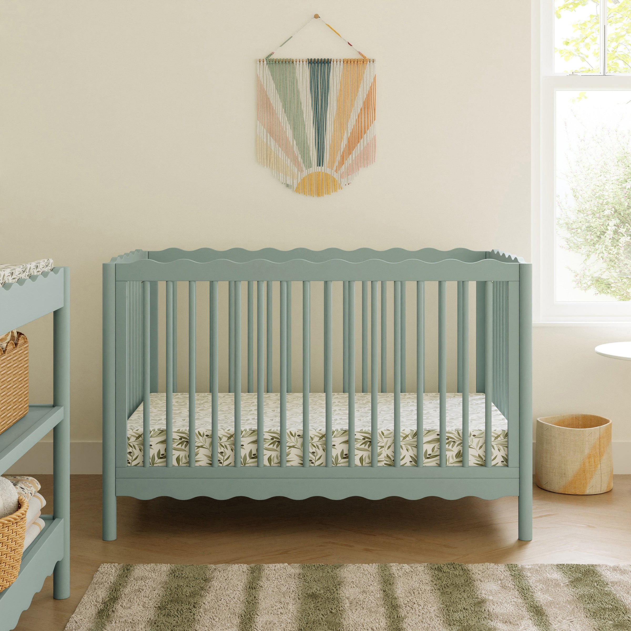 M27901LS,Swell 4-in-1 Convertible Crib w/Toddler Conversion Kit in Light Sage