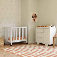 M6698W,Origami Mini Crib in White Finish