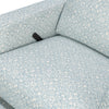 M22287BPBDB,Crewe Recliner and Swivel Glider in Bellflowers in Powdered Blue w/Dark Wood Base