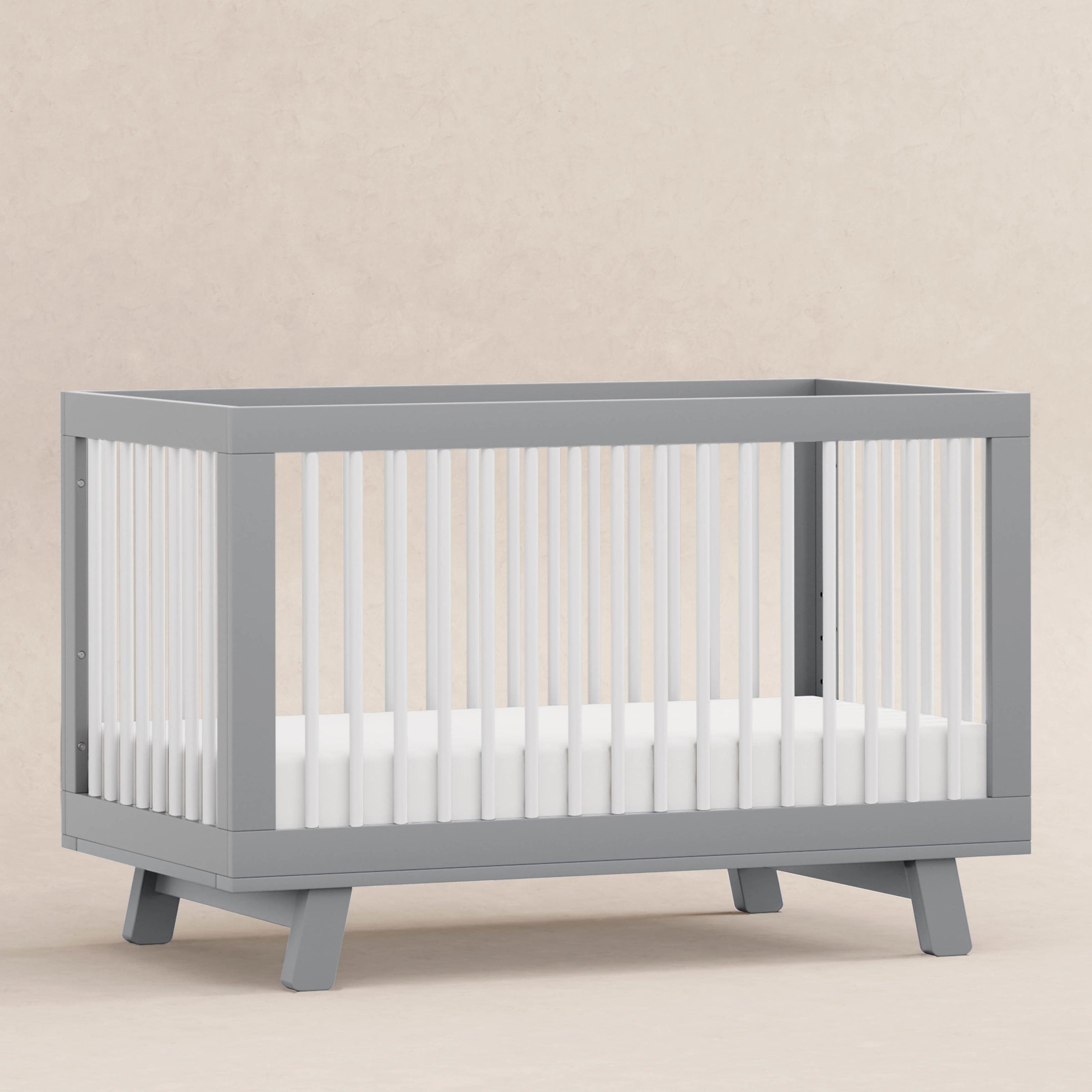 M4201GW,Hudson 3-in-1 Convertible Crib w/Toddler Bed Conversion Kit in Grey/White