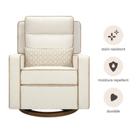 M23082PCMTB,Nate Berkus x Babyletto Sigi Pro Power Recliner in Performance Cream Linen w/Toffee Base