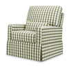 M21787GGH,Crawford Pillowback Comfort Swivel Glider in Moss Green Gingham