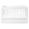 M8601KW,Harlow 3-in-1 Convertible Crib w/Toddler Bed Conversion Kit in White/Acrylic