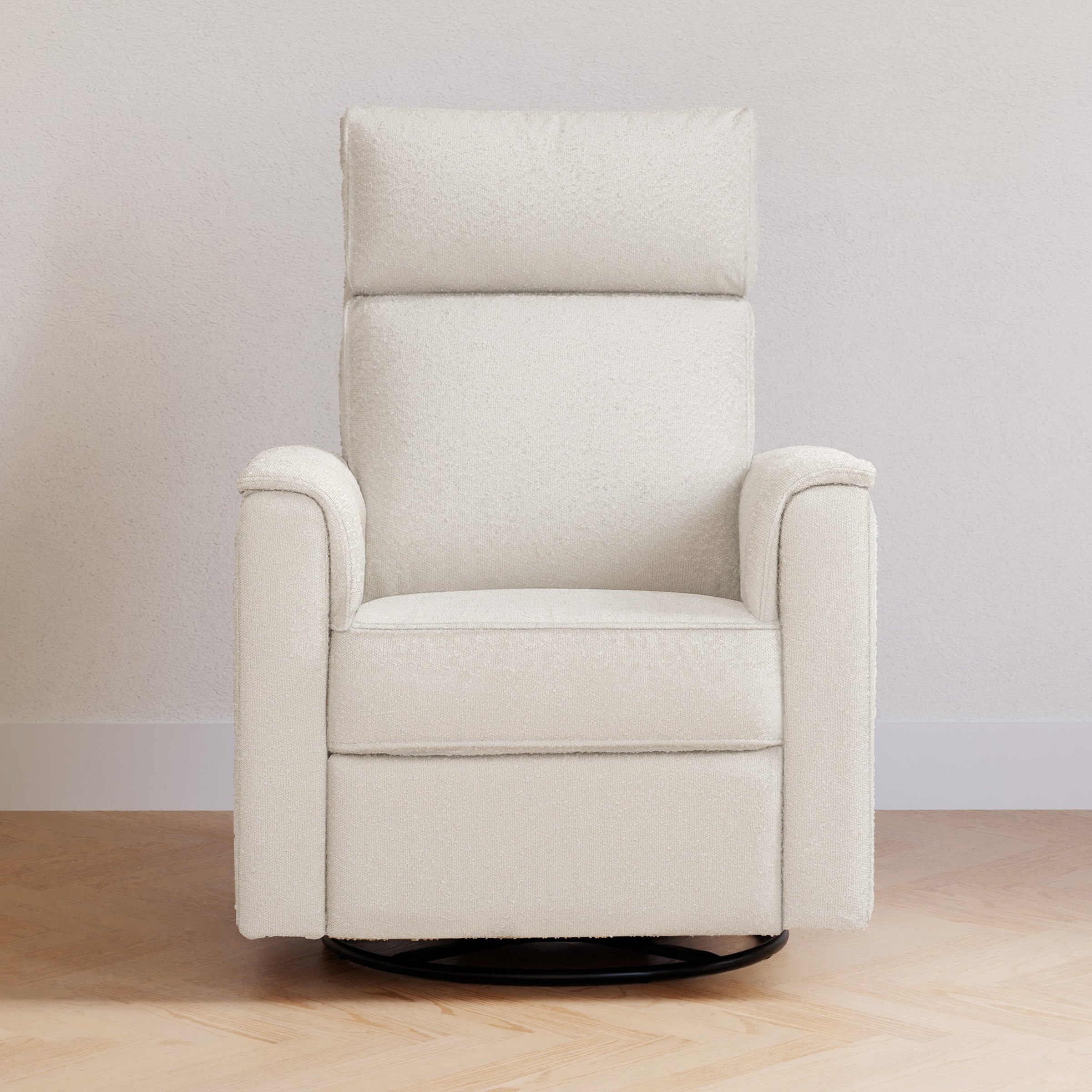 M17186PWB,Willa Plus Power Glider Recliner w/ Power Headrest in Performance Ivory Boucle