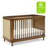 M23701NLBC,Marin with Cane 3-in-1 Convertible Crib in Natural Walnut and Blonde Cane
