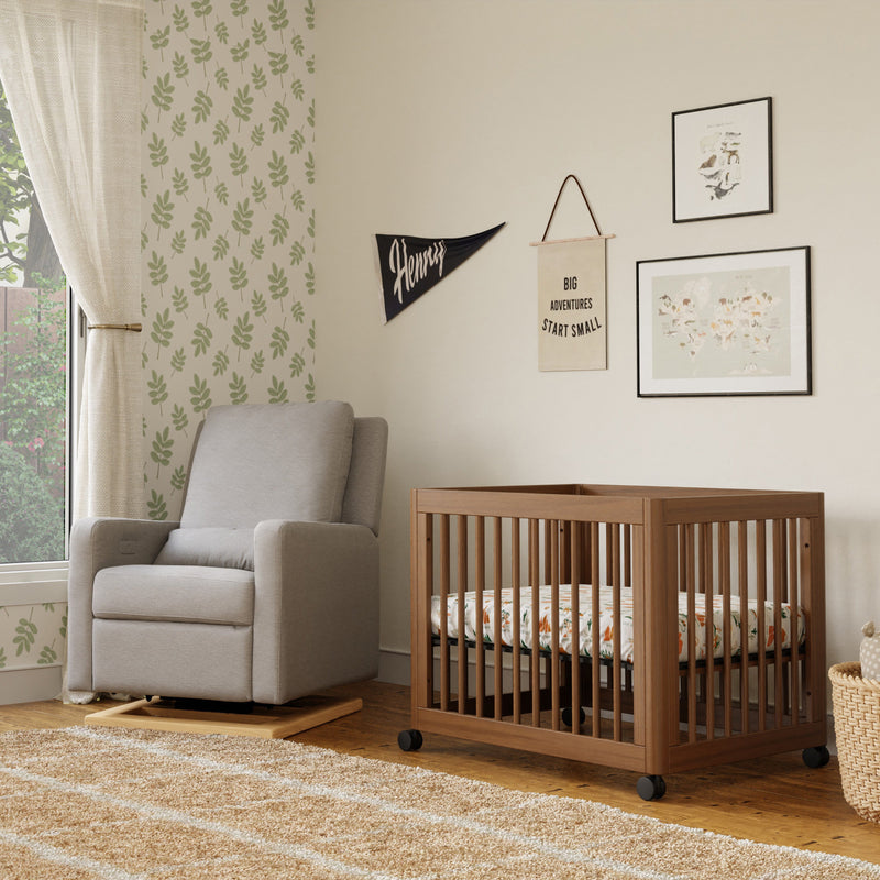 M23401NL,Yuzu 8-in-1 Convertible Crib w/All-Stages Conversion Kits in Natural Walnut