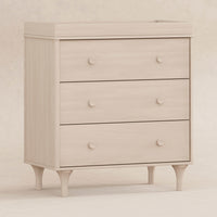 M9023NX,Lolly 3-Drawer Changer Dresser w/Removable Changing Tray in Washed Natural