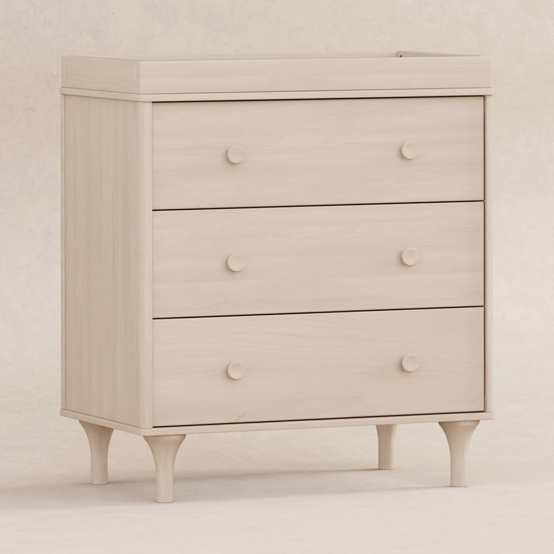 M9023NX,Lolly 3-Drawer Changer Dresser w/Removable Changing Tray in Washed Natural