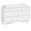 M15916W,Palma 7-Drawer Double Dresser  Assembled in White