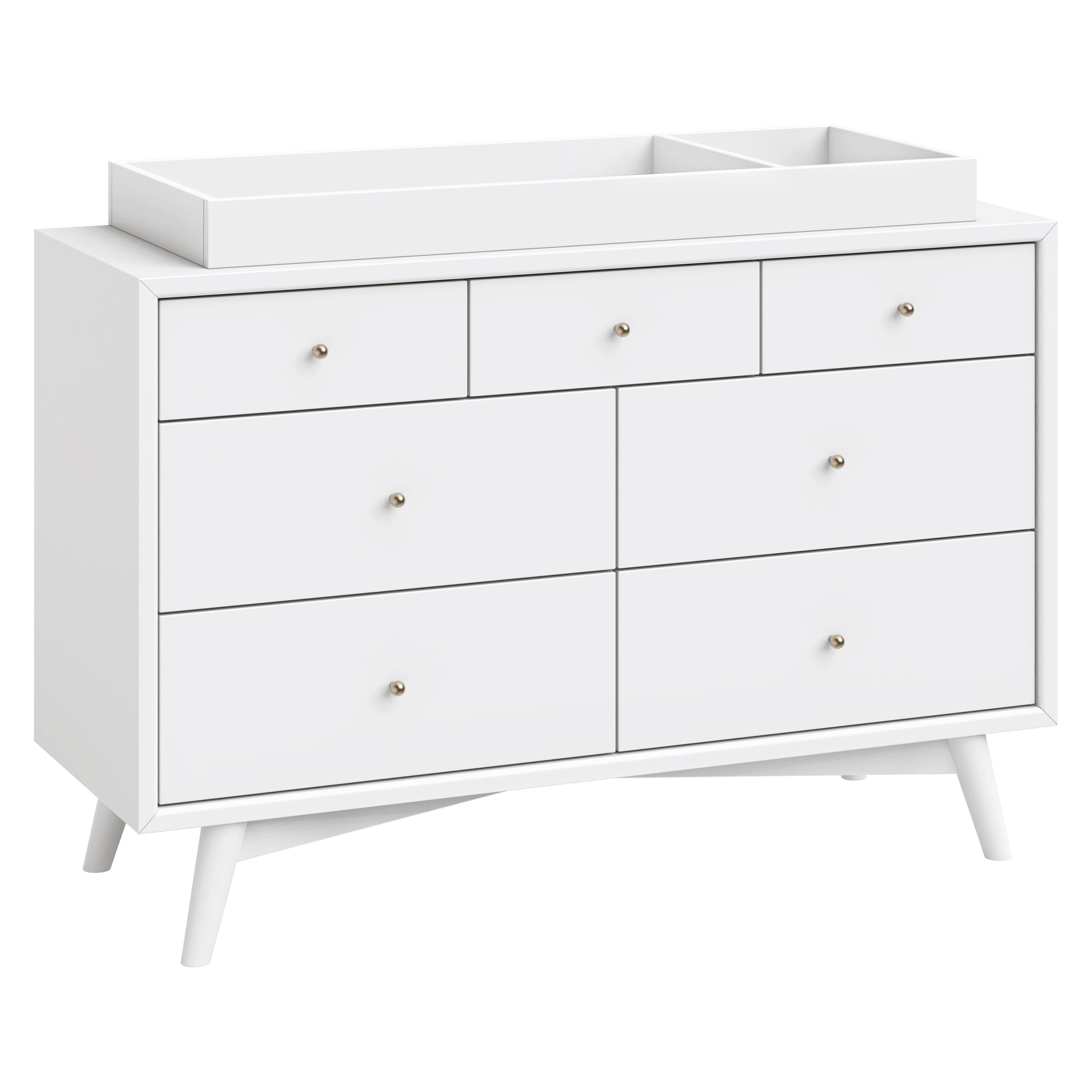 M15916W,Palma 7-Drawer Double Dresser  Assembled in White
