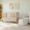 M6601NX,Maki Full-Size Folding Crib w/Toddler Bed Conversion Kit in Washed Natural
