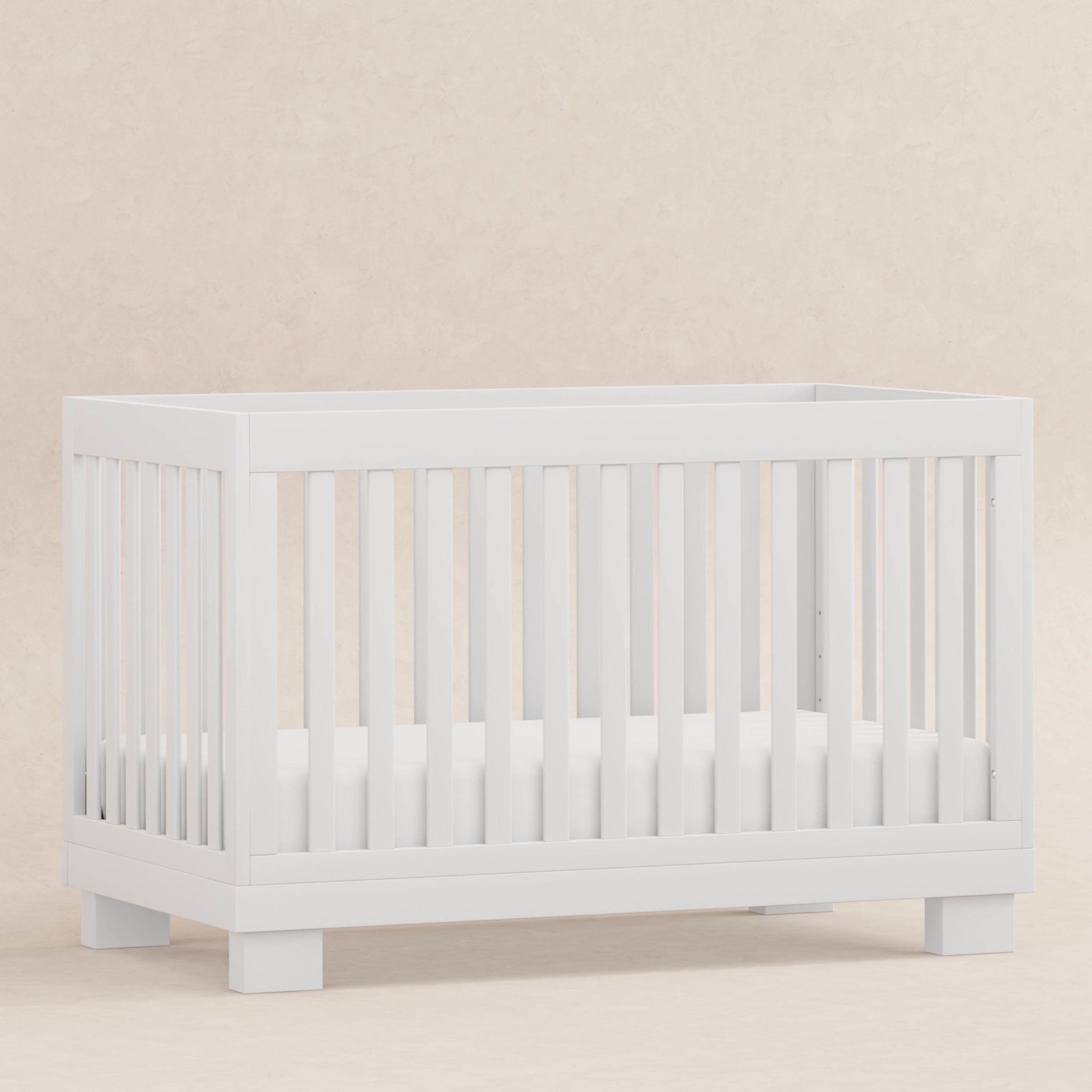 M6701W,Modo 3-in-1 Convertible Crib w/Toddler Bed Conversion Kit in White Finish