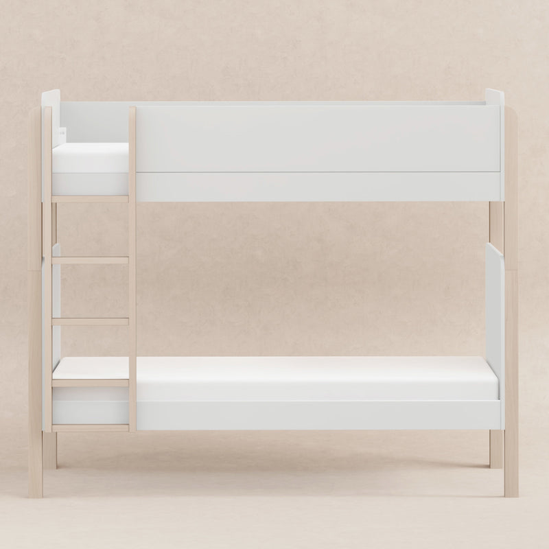 M18494WNX,TipToe Bunk Bed in White and Washed Natural