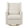 M11288WBG,Kiwi Glider Recliner w/ Electronic Control and USB in Ivory Boucle w/Gold Base