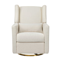M11288WBG,Kiwi Glider Recliner w/ Electronic Control and USB in Ivory Boucle w/Gold Base