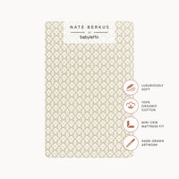 T34336JSR,Nate Berkus x Babyletto Mini Crib Sheet in Juniper Star