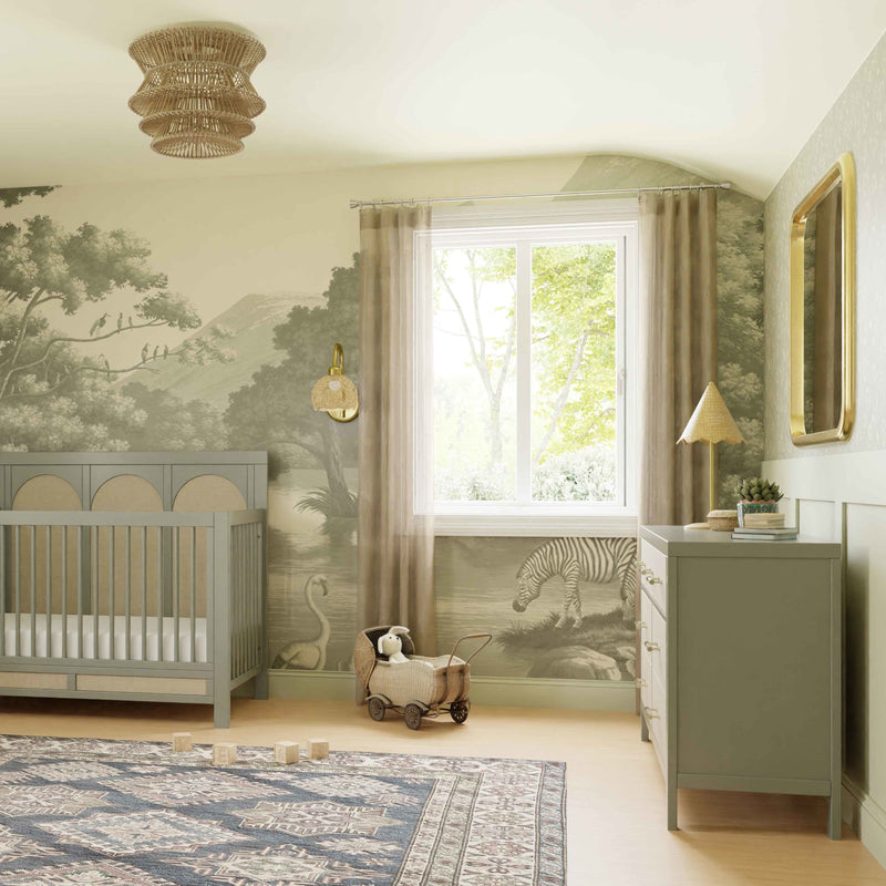 M24816FSPSEW,Eloise 7-Drawer Assembled Dresser in French Sage and Performance Sand Eco-Weave