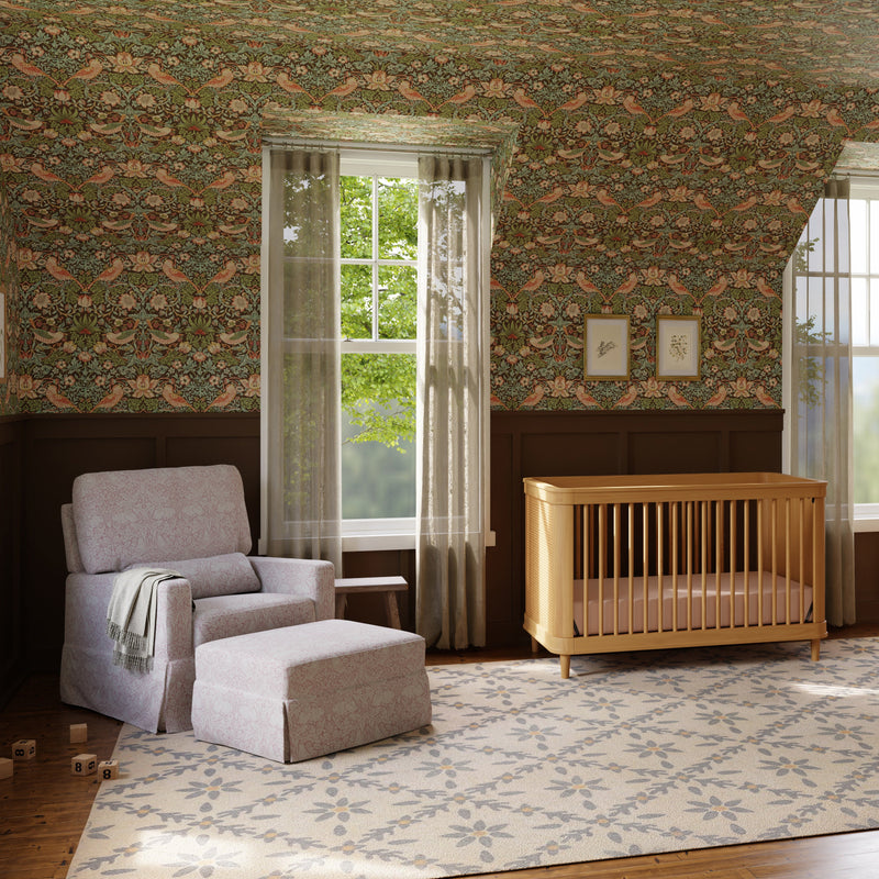 M21785PBRR,Crawford Gliding Ottoman in Pure Brer Rabbit in Rose