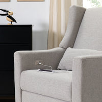 M11288PGEW,Kiwi Glider Recliner w/ Electronic Control and USB in Performance Grey Eco-Weave